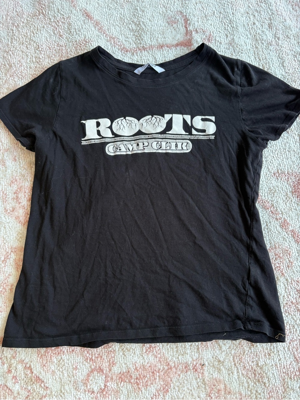 Roots Camp Clik y2k black graphic tee